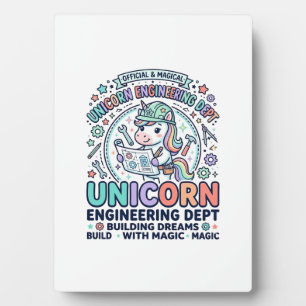 Plaque Photo T-Shirt D Département d'ingénierie de Licorne Typo