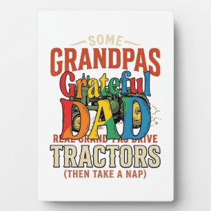 Plaque Photo T-shirt de nuit de ferme vintage tracteur grand-pè