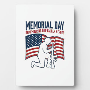 Plaque Photo T-shirt de soldat patriotique Jour du Souvenir Hér