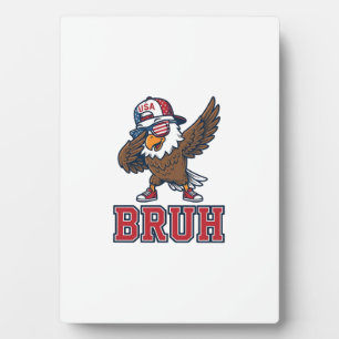 Plaque Photo T-Shirt Dessin de gravure vintage de l'aigle patri