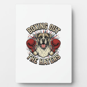 Plaque Photo T-Shirt Drôle Boxer Chien Boxant les Jaloux Desi