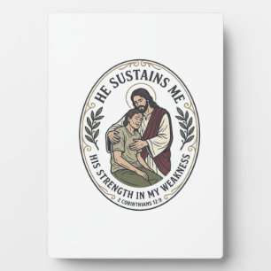 Plaque Photo T-Shirt Encouragement de Jésus pour Maladie Chroni