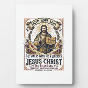 Plaque Photo T-Shirt Jésus Surfant Foi Inspirante