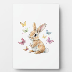 Plaque Photo T-shirt lapin de Pâques mignon papillon