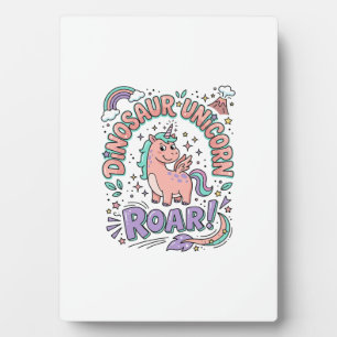 Plaque Photo T-Shirt Licorne Dinosaure Licorne Rugissement Styl