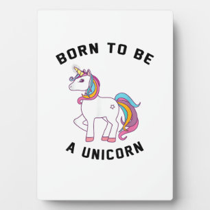 Plaque Photo T-shirt Licorne Vintage Mignon Né pour être une Li