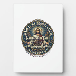 Plaque Photo T-Shirt Technicien Ongles Jésus Artiste Ongles Ins