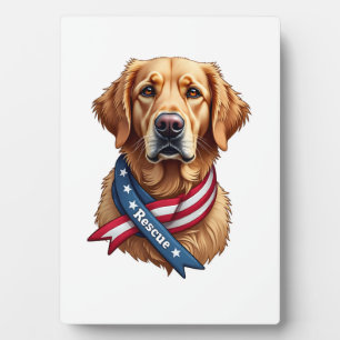 Plaque Photo T-shirt vintage de sauvetage de Golden Retriever p