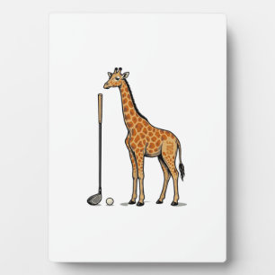 Plaque Photo T-Shirt Vintage Gravure Girafe Golf Vector Desi