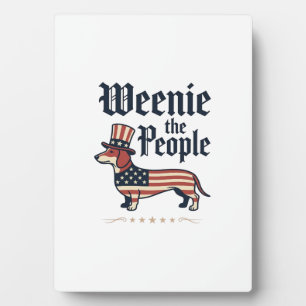 Plaque Photo T-Shirt Weenie le Peuple Dachshund Patriotique_1