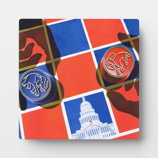 Plaque Photo Tableau de contrôle des élections (Devant)