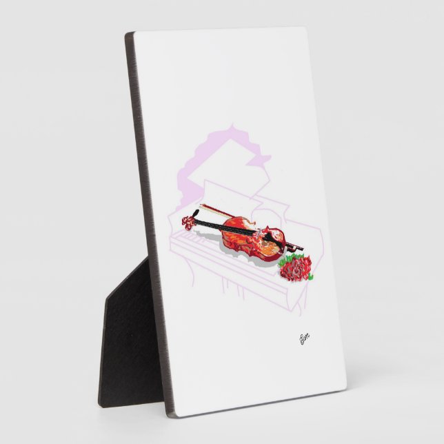 Plaque Photo Tabletop Easel avec toile Nuage de musique (Côté)