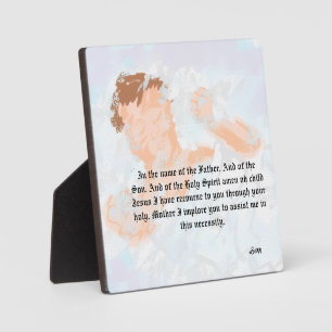 Plaque Photo Tabletop Easel With Canvas : Sauveur Jésus Christ