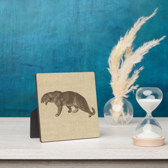 Plaque Photo Tablette d'illustration vintage Leopard (Insitu)