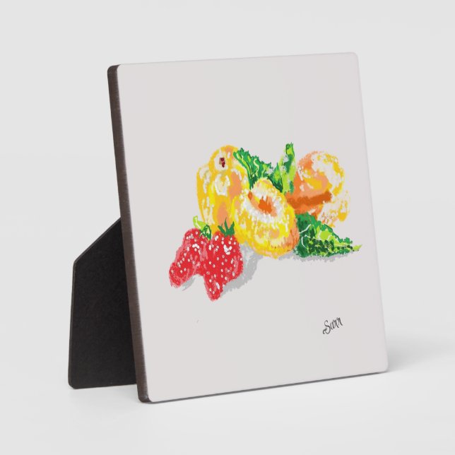 Plaque Photo Tablette W/Canvas : Fruit Pour La Journée (Recto)