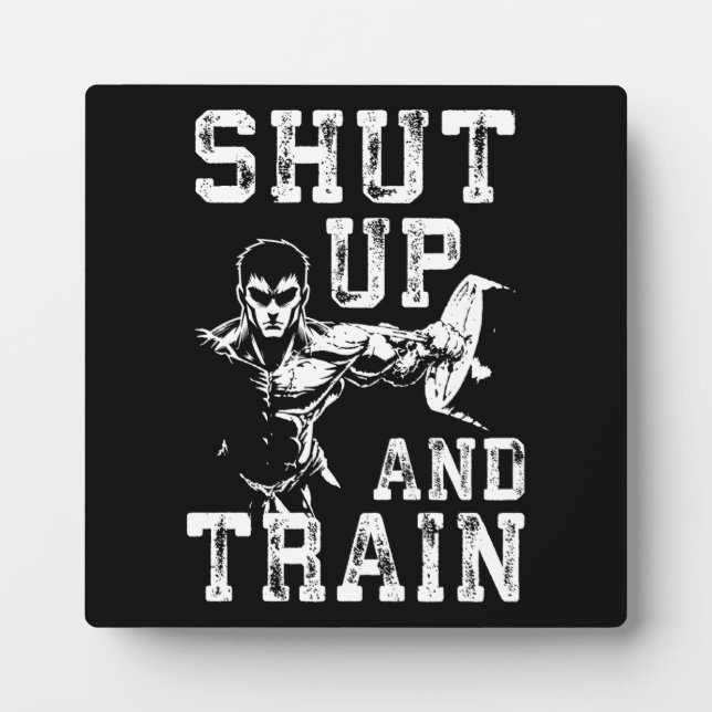 Plaque Photo Tais-Tête Et Train - Anime Bodybuilding Gym entraî (Devant)