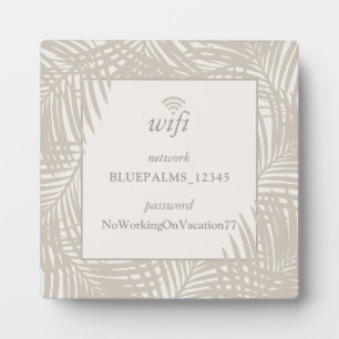Plaque Photo Tan Beach House Chambre d'hôtes Wifi Mot de passe 