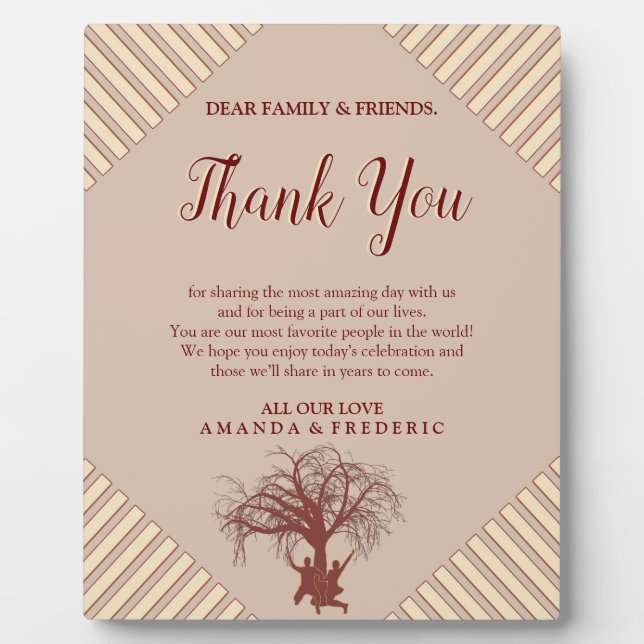 Plaque Photo Tan moderne - Marsala Vin & torsion des teintes (Devant)