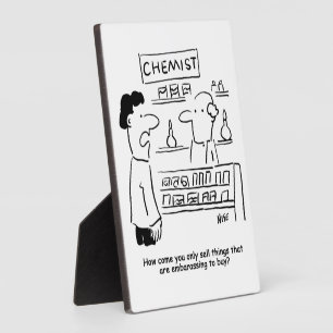 Plaque Photo Tasse Chemist vend uniquement des produits embarra