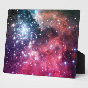 Plaque Photo Teal Magenta Ombre Étoiles