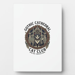 Plaque Photo Tee shirt graphique de chat de cathédrale gothique