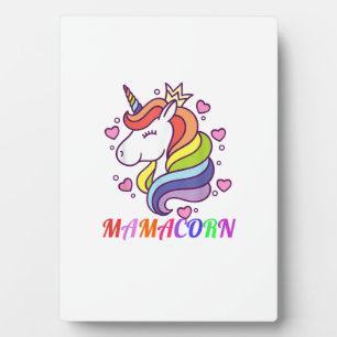 Plaque Photo Tenue de fête mignonne de maman licorne Mamacorn A