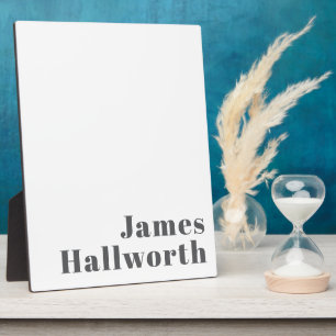 Plaque Photo Texte moderne élégant et rétro   Gris