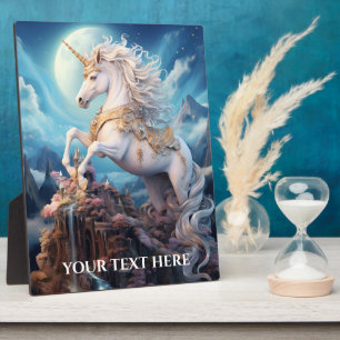 Plaque Photo Texte personnalisé belle licorne
