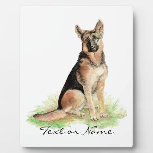 Plaque Photo Texte personnalisé berger allemand chien animal an