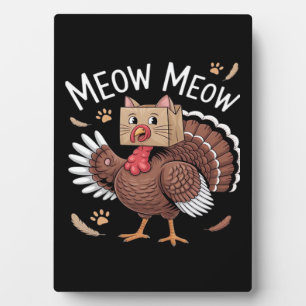 Plaque Photo Thanksgiving Chat Funny Fake Chat Meow Thanksgivin