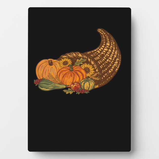 Plaque Photo Thanksgiving Cornucopia Classic T-Shirt (Devant)