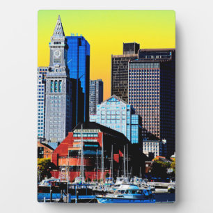 Plaque Photo The Custom House Boston USA Poster Card Magnet