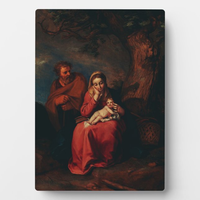 Plaque Photo The Flight into Egypt by Abraham Bloemaert  (Devant)