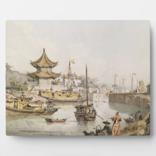 Plaque Photo The Grand Canal, Chine, (w/c)