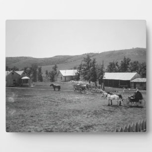 Plaque Photo The Haylie Ranch, Crook County, Wyoming, vers 1890