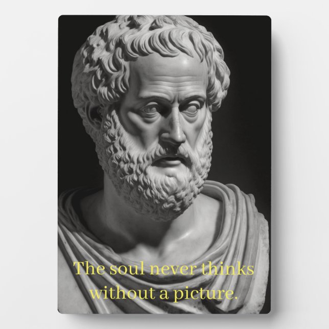 Plaque Photo The soul never thinks without a picture (Devant)