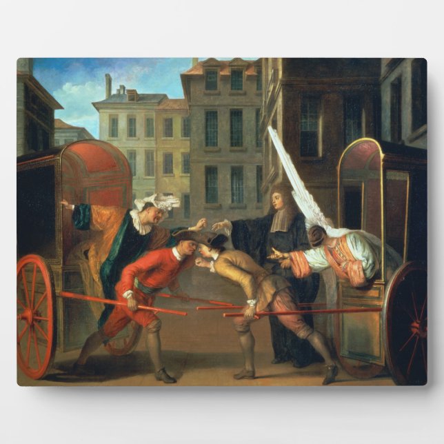 Plaque Photo The Two Coaches, une scène ajoutée à la comédie "T (Devant)