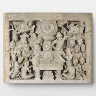 Plaque Photo The worship of the Bouddhist symbole, Amaravati (l