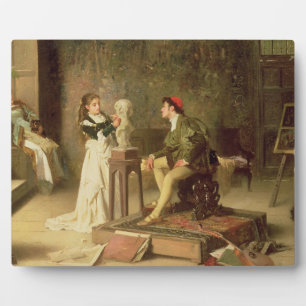 Plaque Photo The Young Sculpture (oil on canvas)