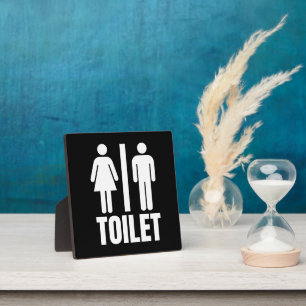 Plaque Photo Toilettes Hommes Femmes Salle de Bain