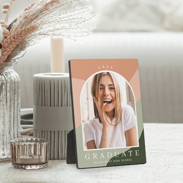 Plaque Photo Tonal Stripes Graduation Keepsaké Photo (Créateur téléchargé)