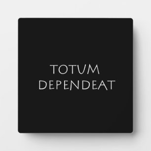 Plaque Photo Totum dependeat