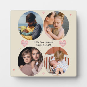 Plaque Photo Toujours avec amour – Cadeau de 4 photos de Maman
