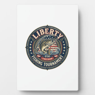 Plaque Photo Tournoi de pêche Liberté Patriotique Patriotique F
