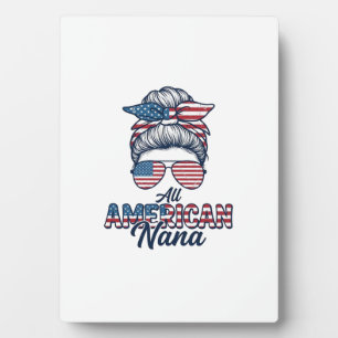Plaque Photo Tout à fait Nana patriotique chignon désordonné ve