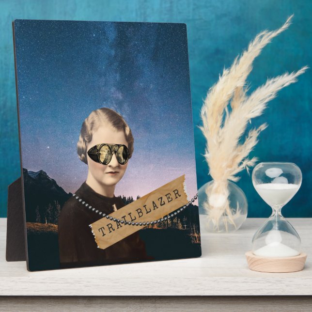 Plaque Photo Trailblazer vintage femme Night Sky Pop Art (Côté)