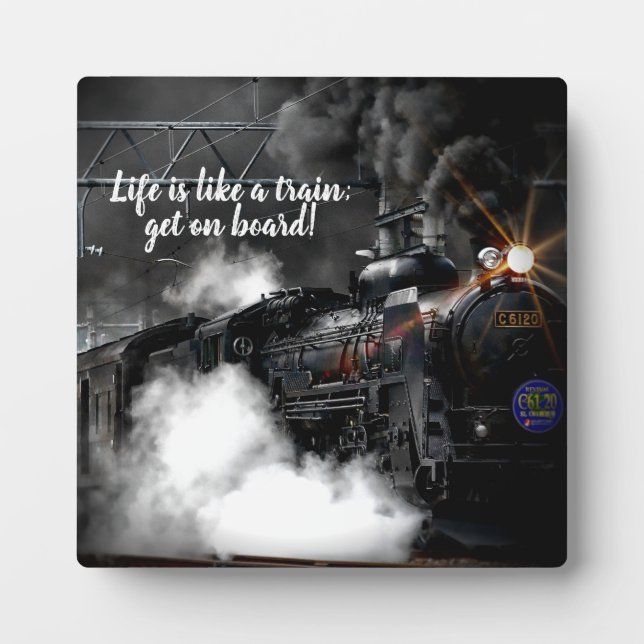 Plaque Photo Train à vapeur (Devant)