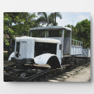 Plaque Photo Train militaire 2ème guerre mondiale au pont de la