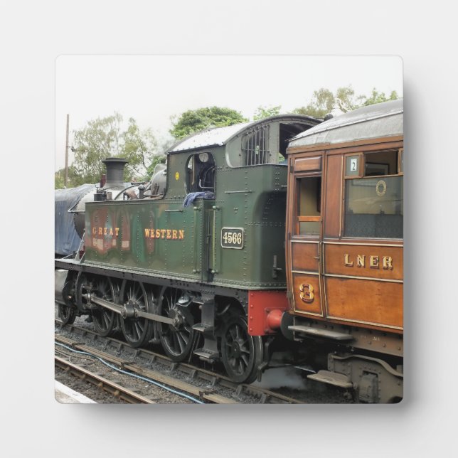 PLAQUE PHOTO TRAINS À VAPEUR (Devant)