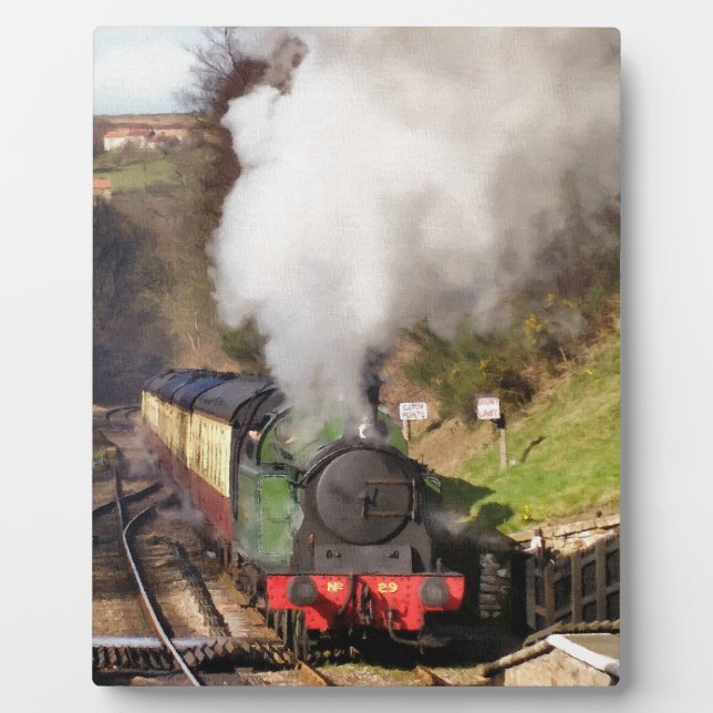 PLAQUE PHOTO TRAINS À VAPEUR (Devant)